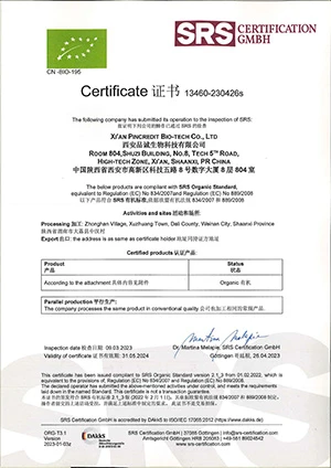 EU Organic Certificate