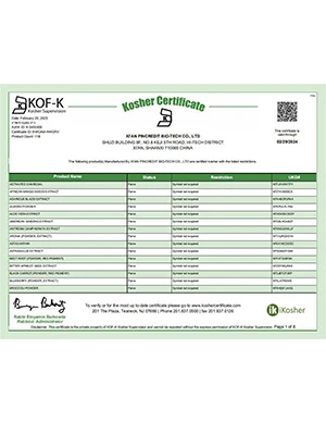 KOSHER Certificate